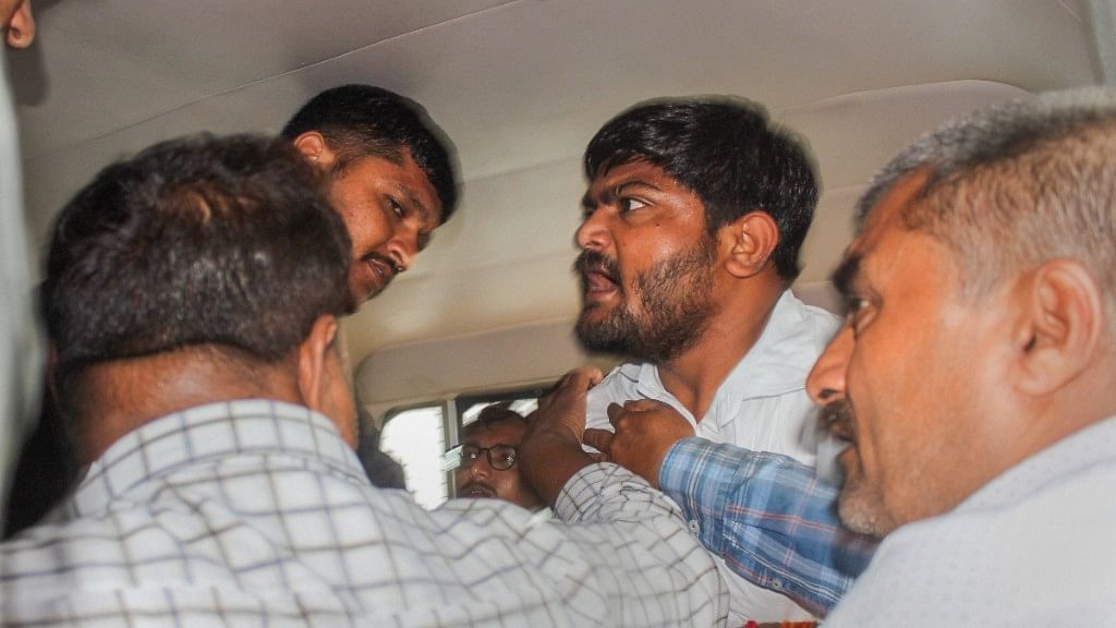 Hardik Patel was detained by Ahmedabad Crime Branch as he left his house to sit on a one-day hunger strike over the issue of reservations for Patidars.