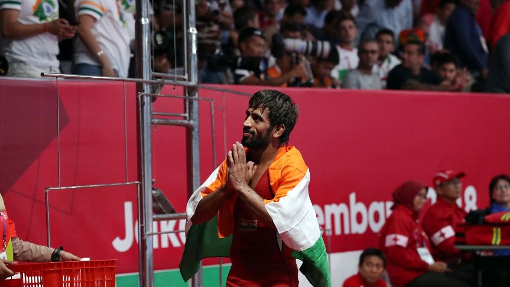 Bajrang Punia became the seventh Indian wrestler to win a gold medal at the Asian Games.&nbsp;