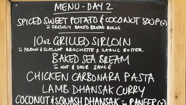 Team India’s lunch menu at Lord’s.&nbsp;