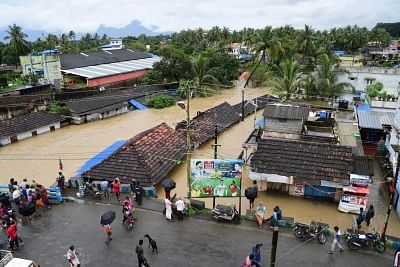 Palakkad: A view of the flood hit Palakkad, Kerala on Aug 9, 2018.&nbsp;