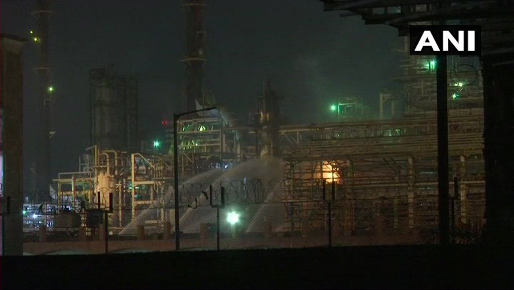 Fire and smoke were seen emanating from the refinery after several explosions were heard.