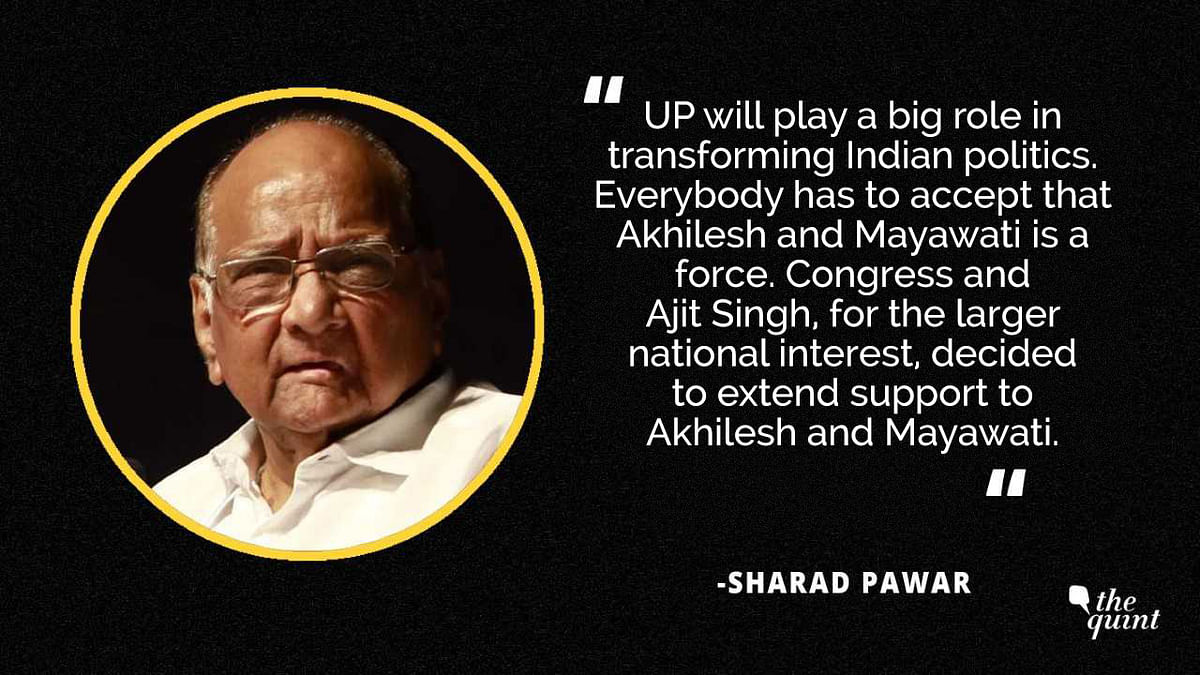 “Mayawati joining hands with the Congress and NCP will change the political landscape ahead of 2019,” Pawar said.