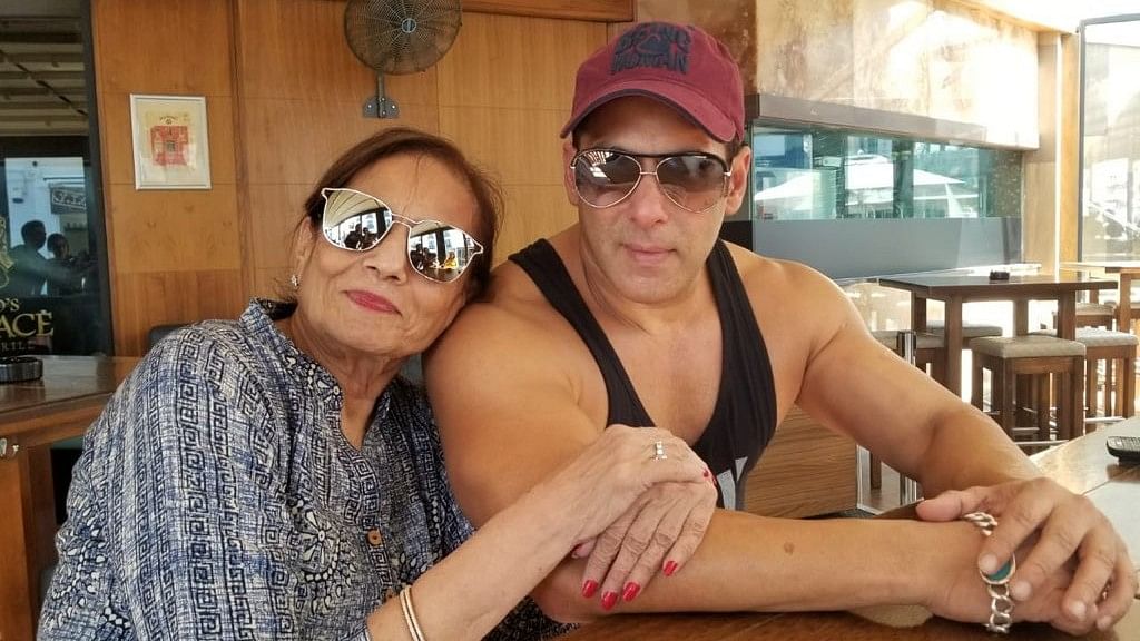 Salman Khan with mother Salma.