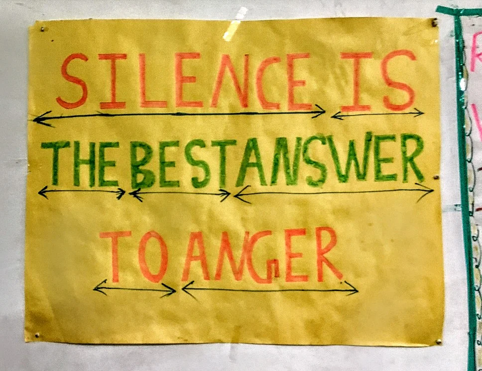 ‘Silence is the best answer to anger,’ Many posters with sayings like these adorn the walls of rehabilitation centres, to keep addicts from relapse.