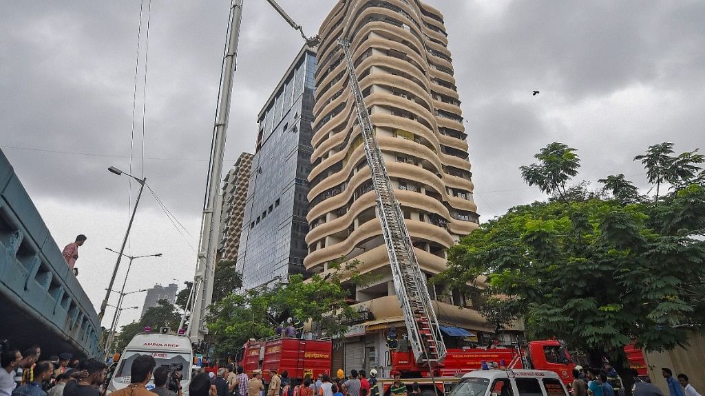 The fire was confined to the 12th, 13th and 14th floors of Crystal Tower.
