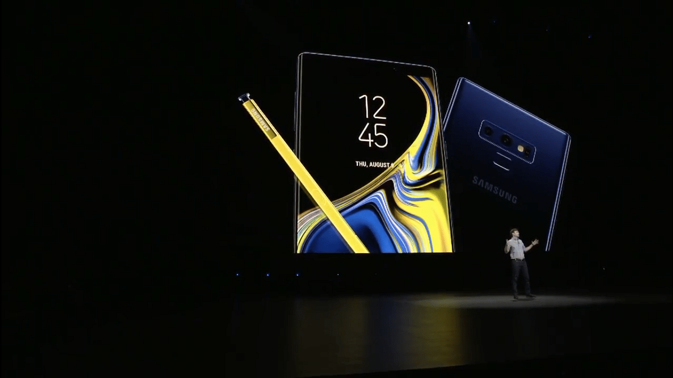 The new Samsung Galaxy Note 9 launched.