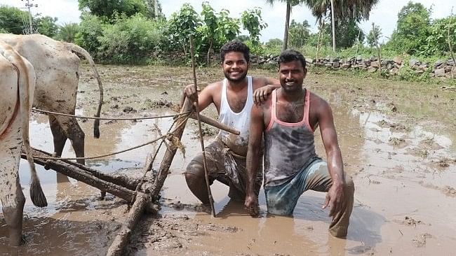 Two farmers from Lambadipalli village did the Kiki challenge with a twist – danced next to a pair of bullocks in a field, while the bullocks dragged the plough.