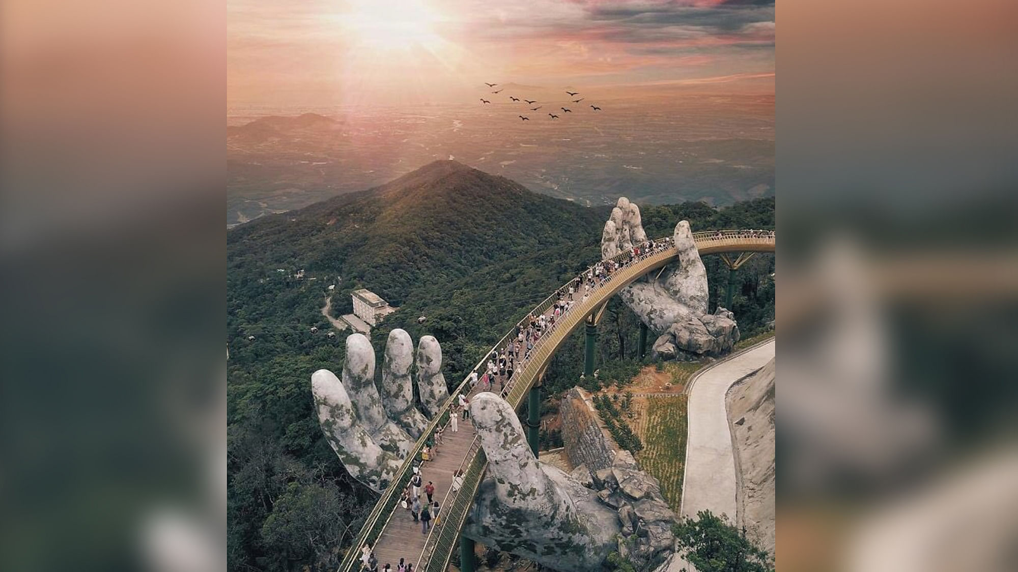 Vietnam’s Golden bridge.