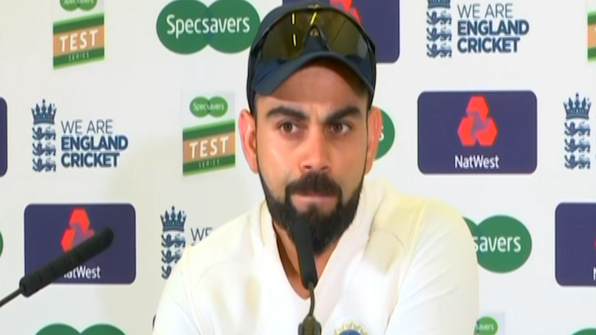 Virat Kohli speaks to the media ahead of the third Test between India and England.