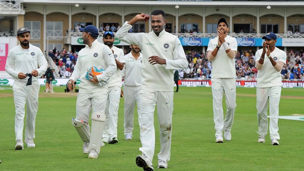Hardik Pandya took a career-best figures of 5 for 28 to help India bundle out England for 161.
