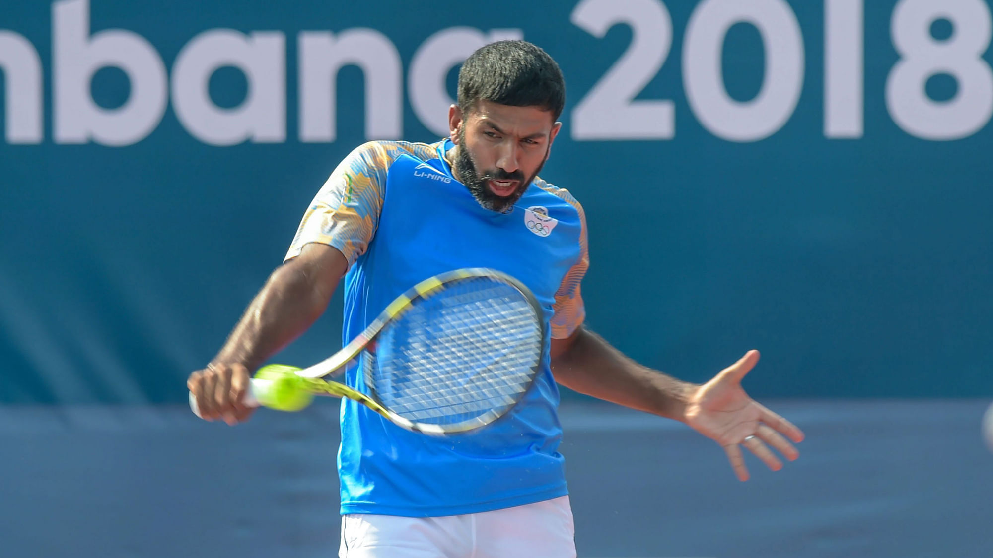 Rohan Bopanna in action. India’s national tennis federation wrore to ITF to regarding the the Davis Cup tie against Pakistan.