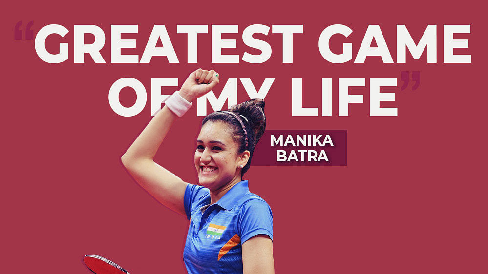 Table tennis player Manika Batra recalls India’s remarkable victory over Singapore in the women’s team event final at CWG 2018.