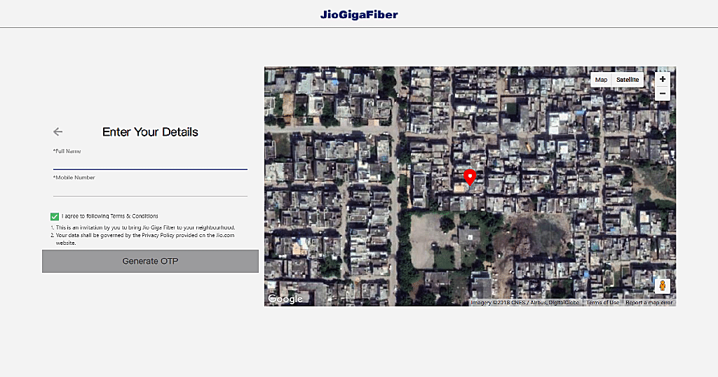 Registration for the Jio’s GigaFiber broadband service can be submitted on Jio.com. 