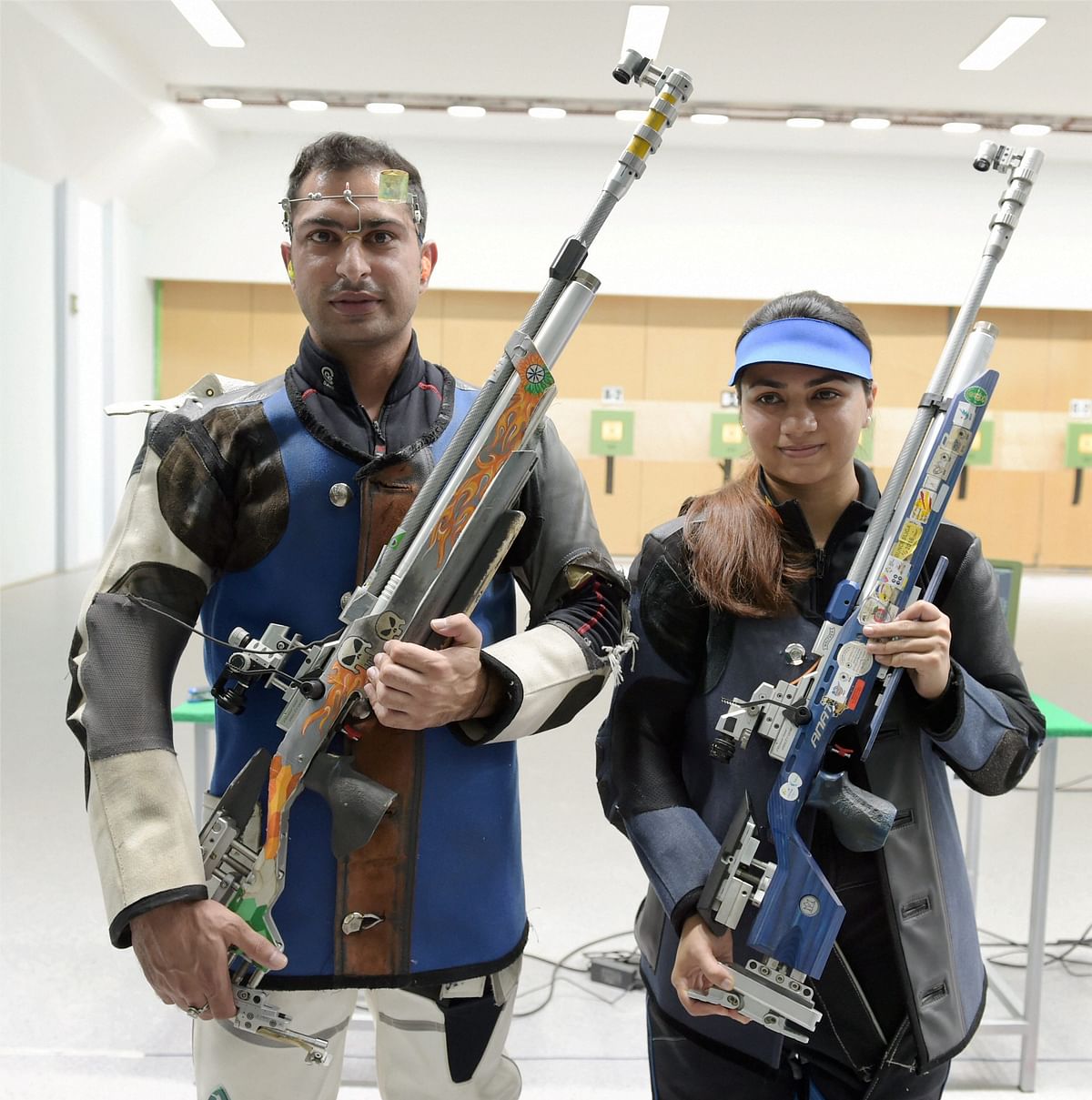 Ravi Kumar and Apurvi Chandela bagged bronze in the 10m Air Rifle mixed team event on Sunday.