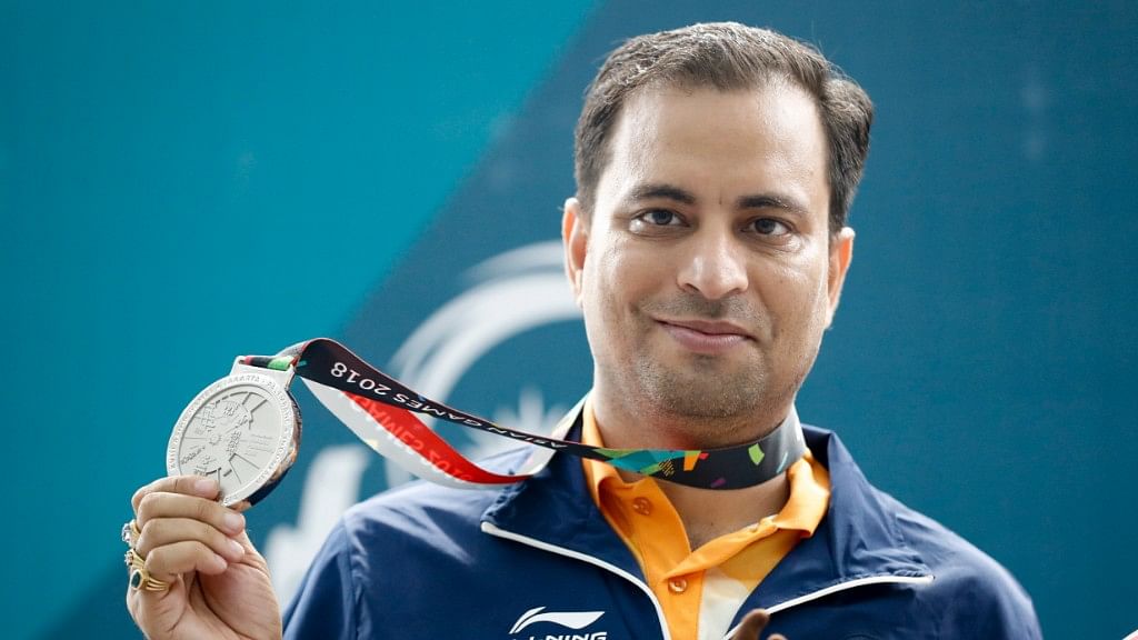 India’s Sanjeev Rajput clinched a silver medal in the men’s 50 metre Rifle 3 Positions shooting event of the 18th Asian Games.