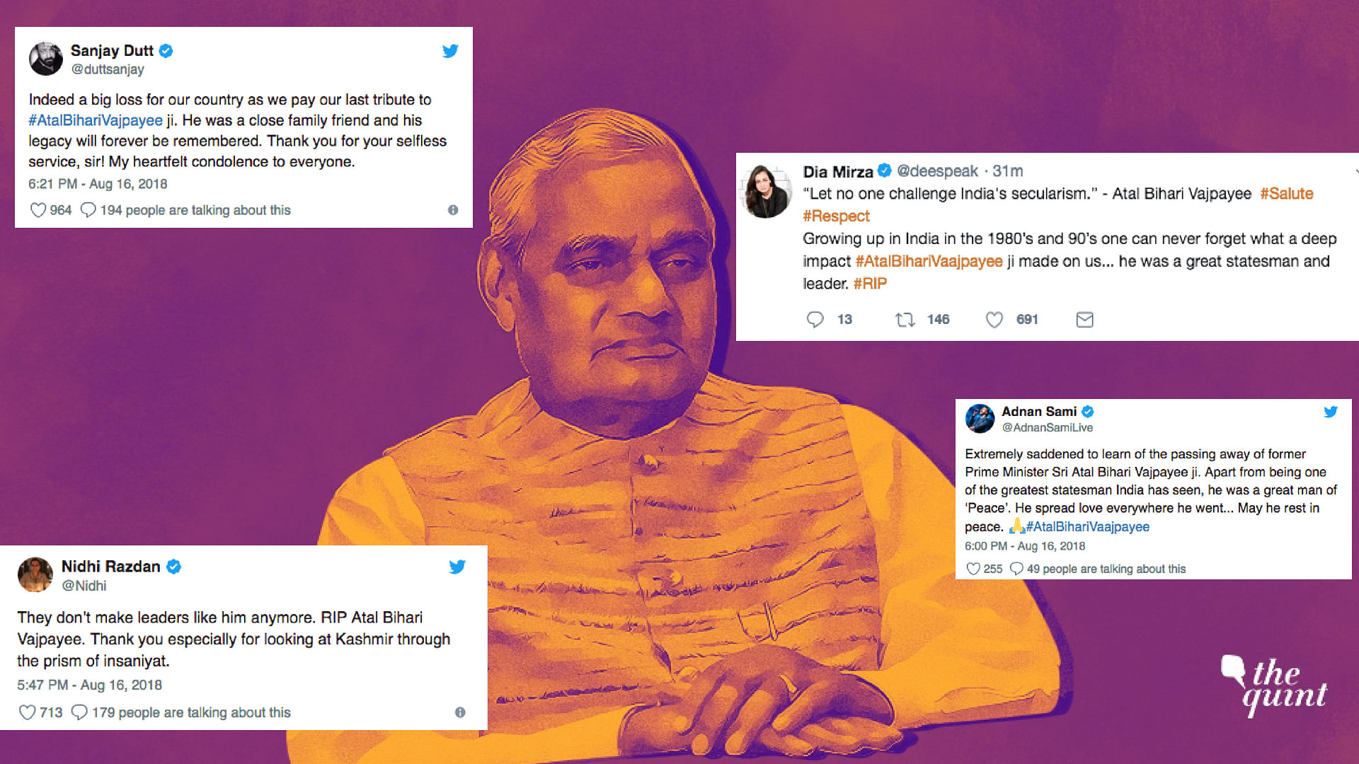 A three-time prime minister, Vajpayee was an unforgettable man who made significant contributions to the society and politics in India.