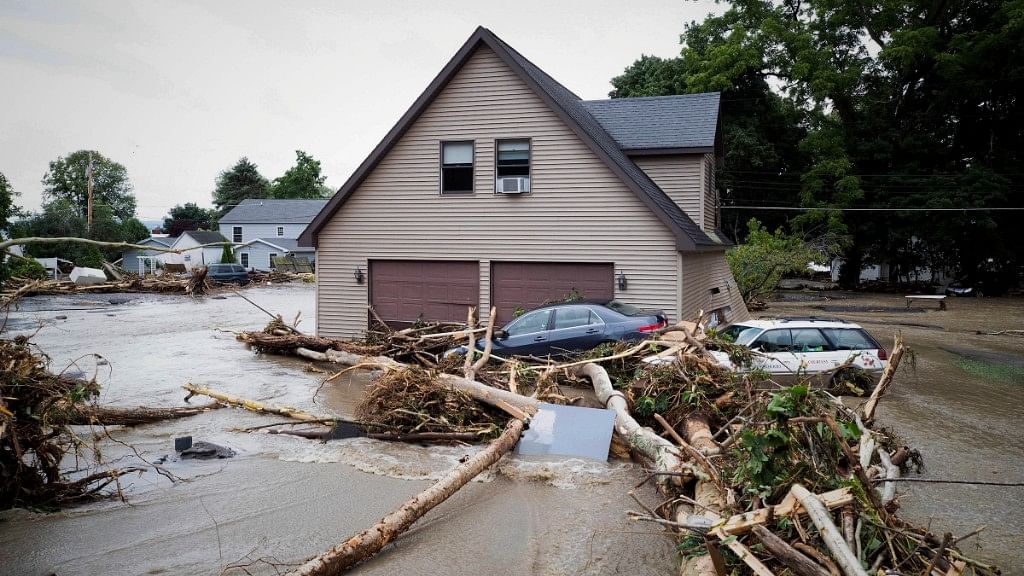 Governor Cuomo’s Press Office shows destruction from flooding in the Lodi area of New York