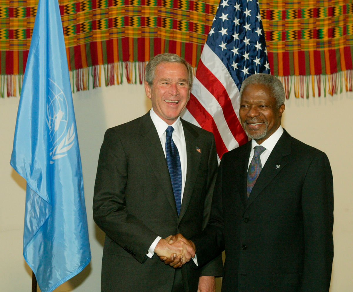 Annan once joked that “SG” for secretary-general, also signified “scapegoat”. 