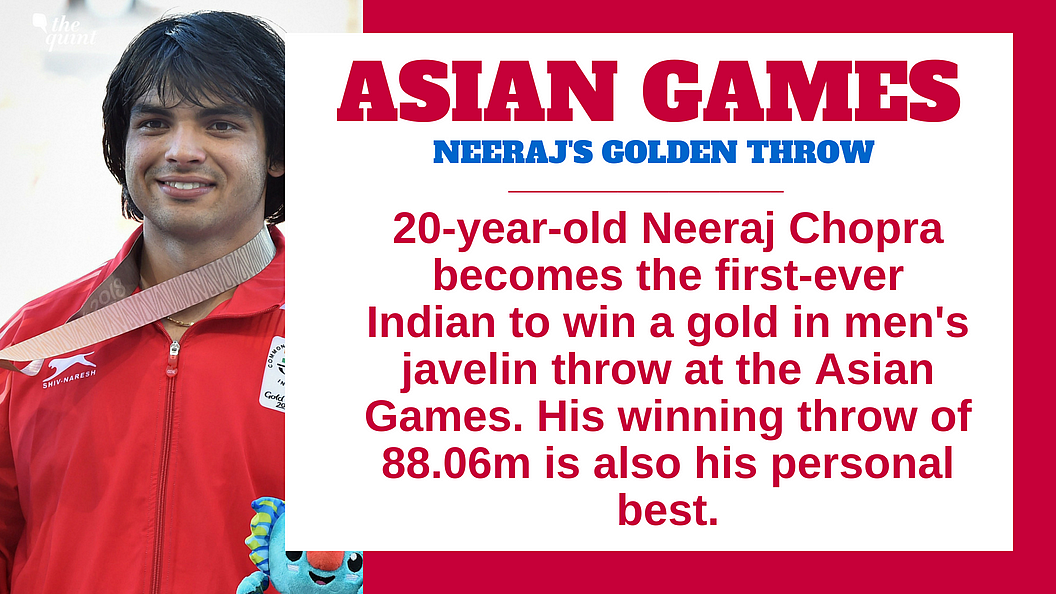 Neeraj Chopra Wins India’s First-Ever Javelin Throw Gold at Asiad