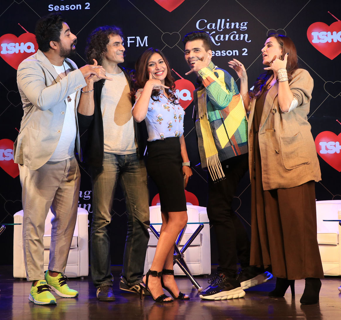 KJo  launched “Calling Karan Season 2” with Neha Dhupia, Imtiaz Ali and Rannvijay Singh.