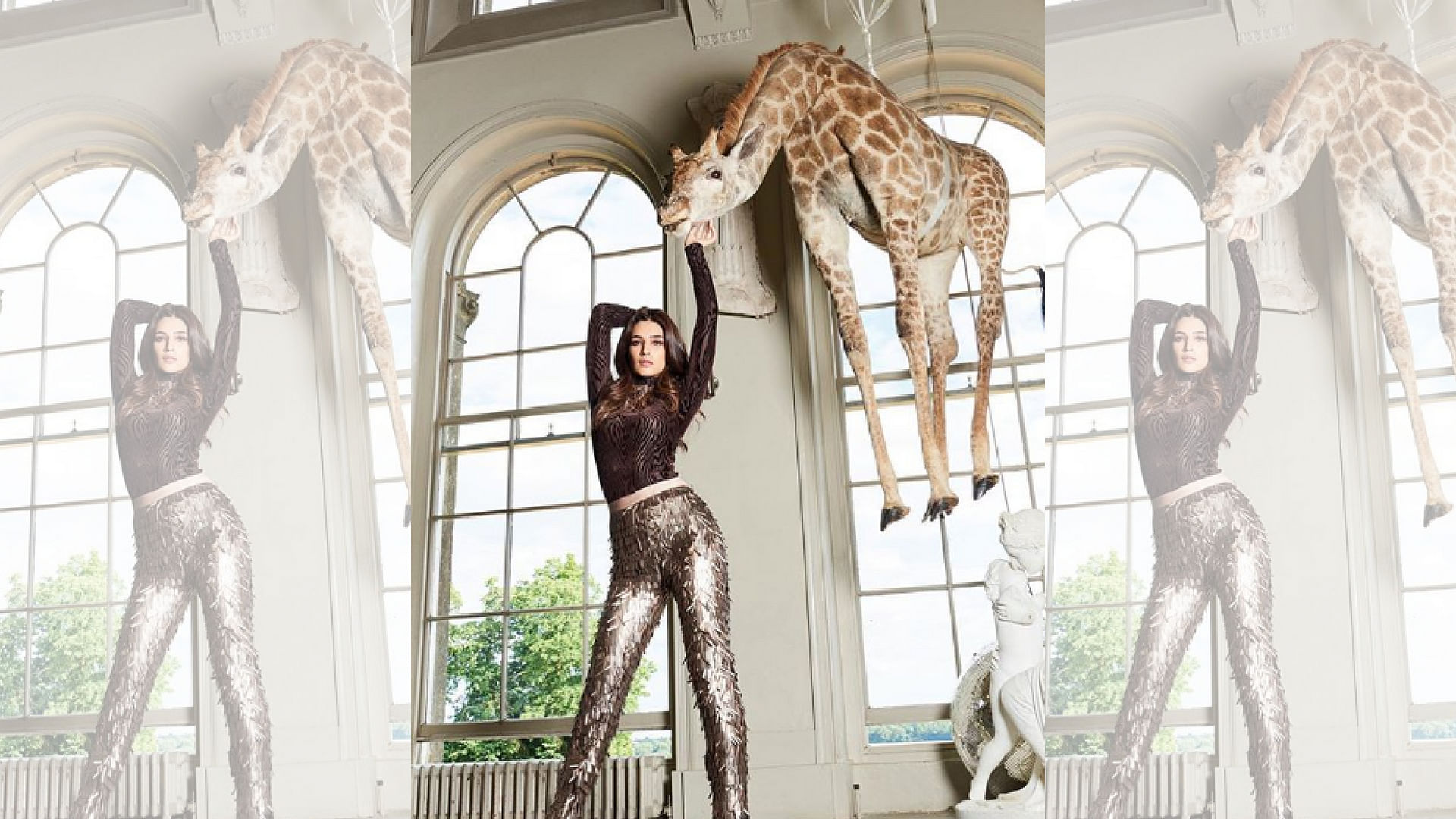 Kriti Sanon’s giraffe photo for <i>Cosmopolitan India</i> magazine sparks controversy online.