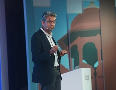 New Delhi: Google Vice President Southeast Asia and India Rajan Anandan addresses during "Google for India" programme in New Delhi, on Aug 28, 2018. (Photo: IANS)