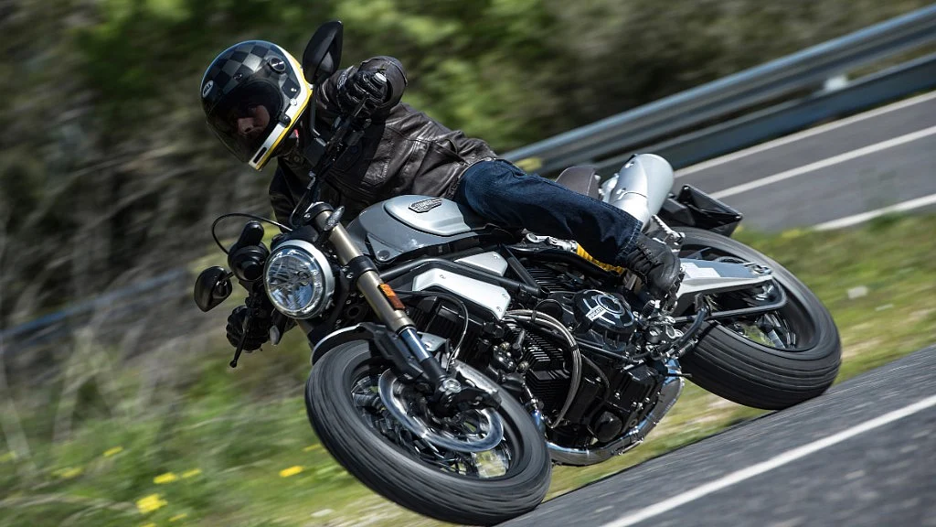 The Ducati Scrambler 1100 Special in action. 