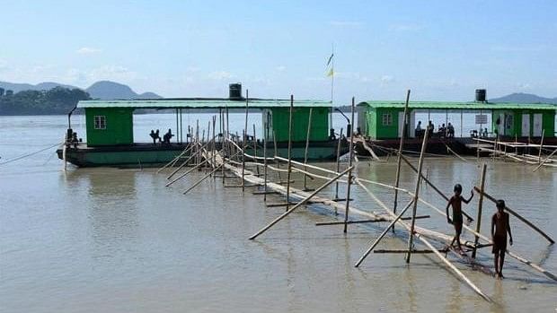 The flooded Brahmaputra river. Image used for representational purposes.&nbsp;