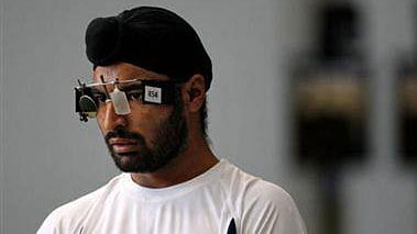 Gurpreet Singh clinched a silver medal in the senior men’s standard pistol event. 