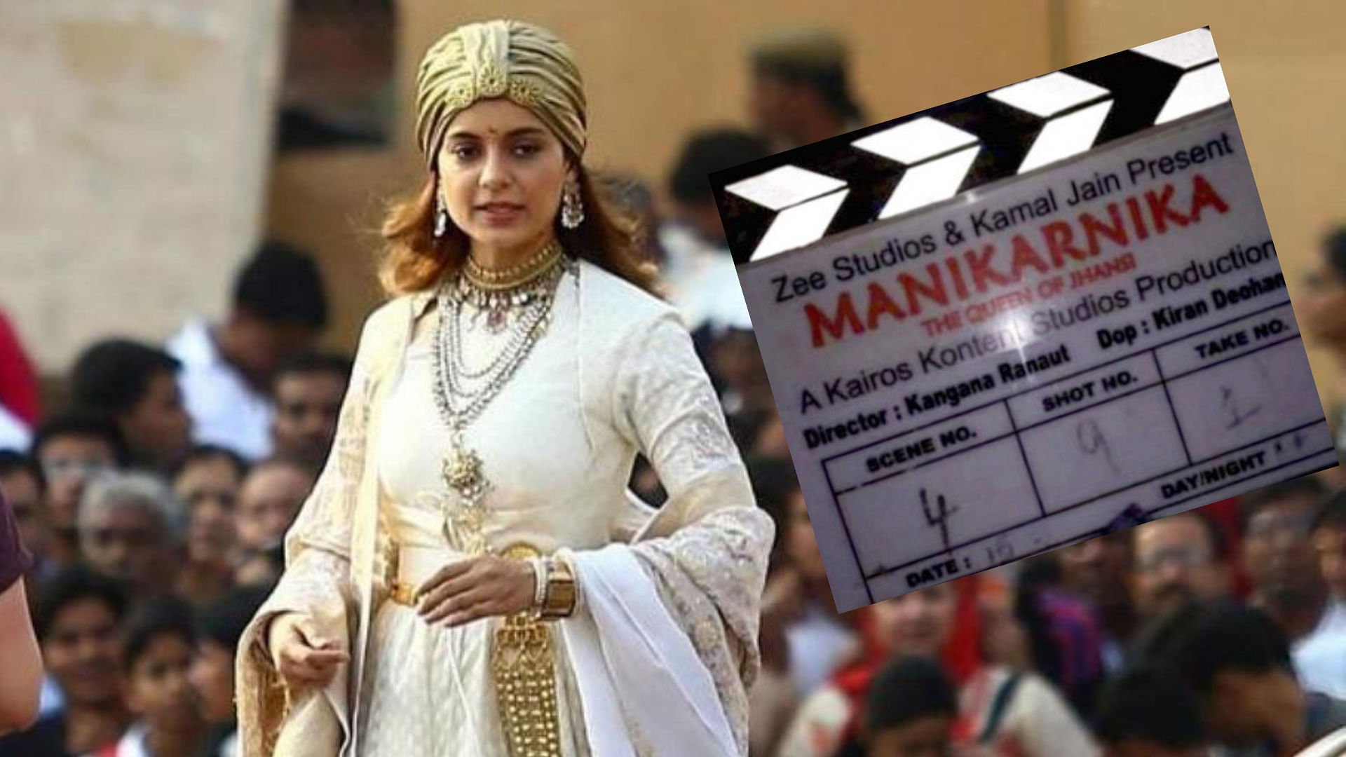 Kangana Ranaut on the sets of <i>Manikarnika: The Queen of Jhansi. </i>