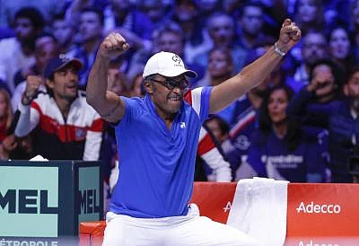 Yannick Noah. (Xinhua/Ye Pingfan/IANS)
