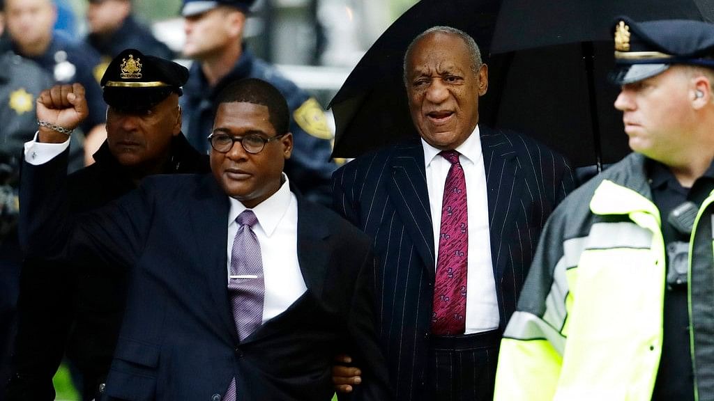 Bill Cosby arrived for his sentencing hearing at the Montgomery County Courthouse on Tuesday.