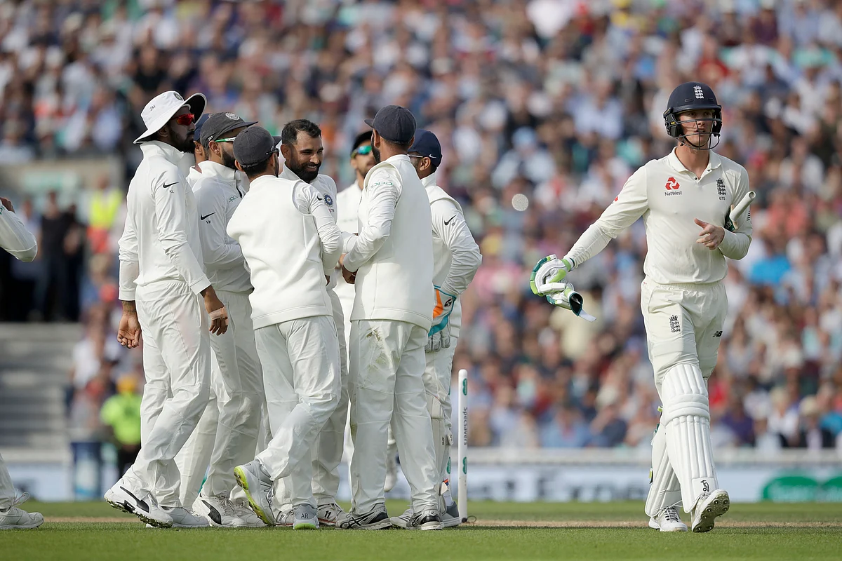 Mohammed Shami (1-32) bowled Jennings in the 13th over.