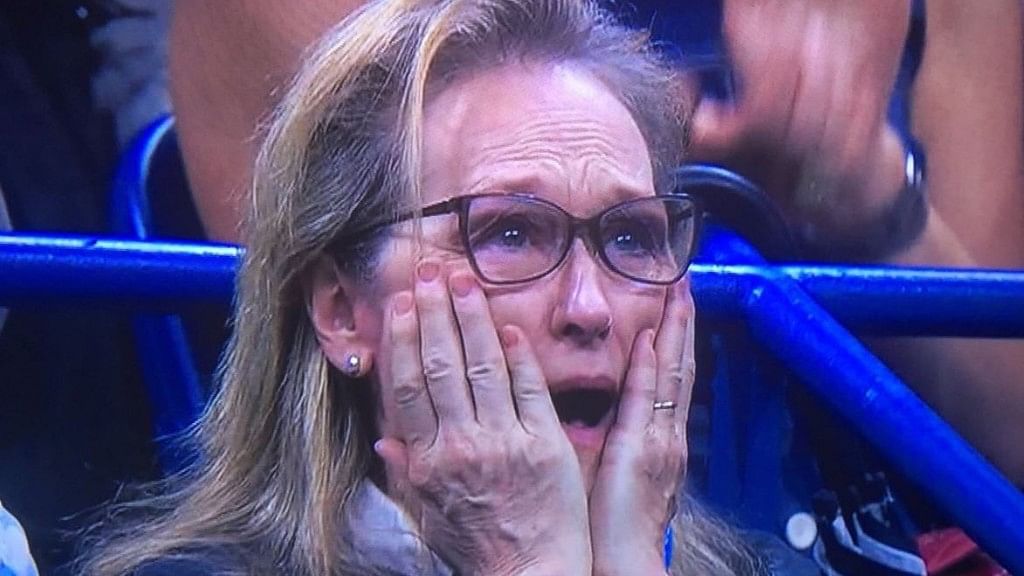 Meryl Streep reacts dramatically to Djokovic vs Del Portro