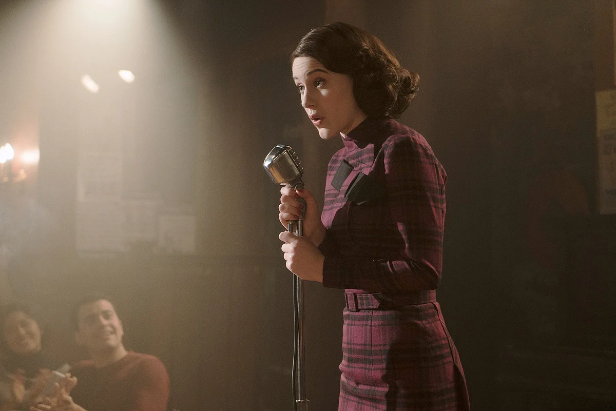 Rachel Brosnahan in a still from<i> The Marvelous Mrs. Maisel</i>.