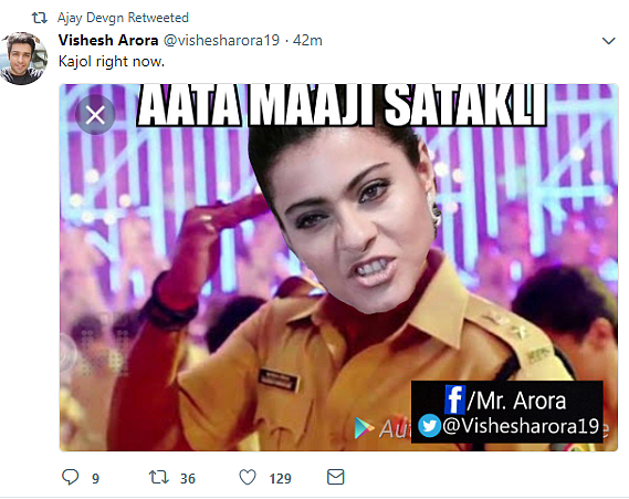 Kajol Responds to Ajay Devgn’s Twitter Prank