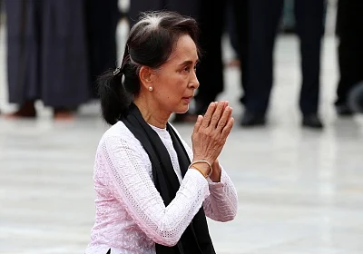 Aung San Suu Kyi. (Xinhua/U Aung/IANS)