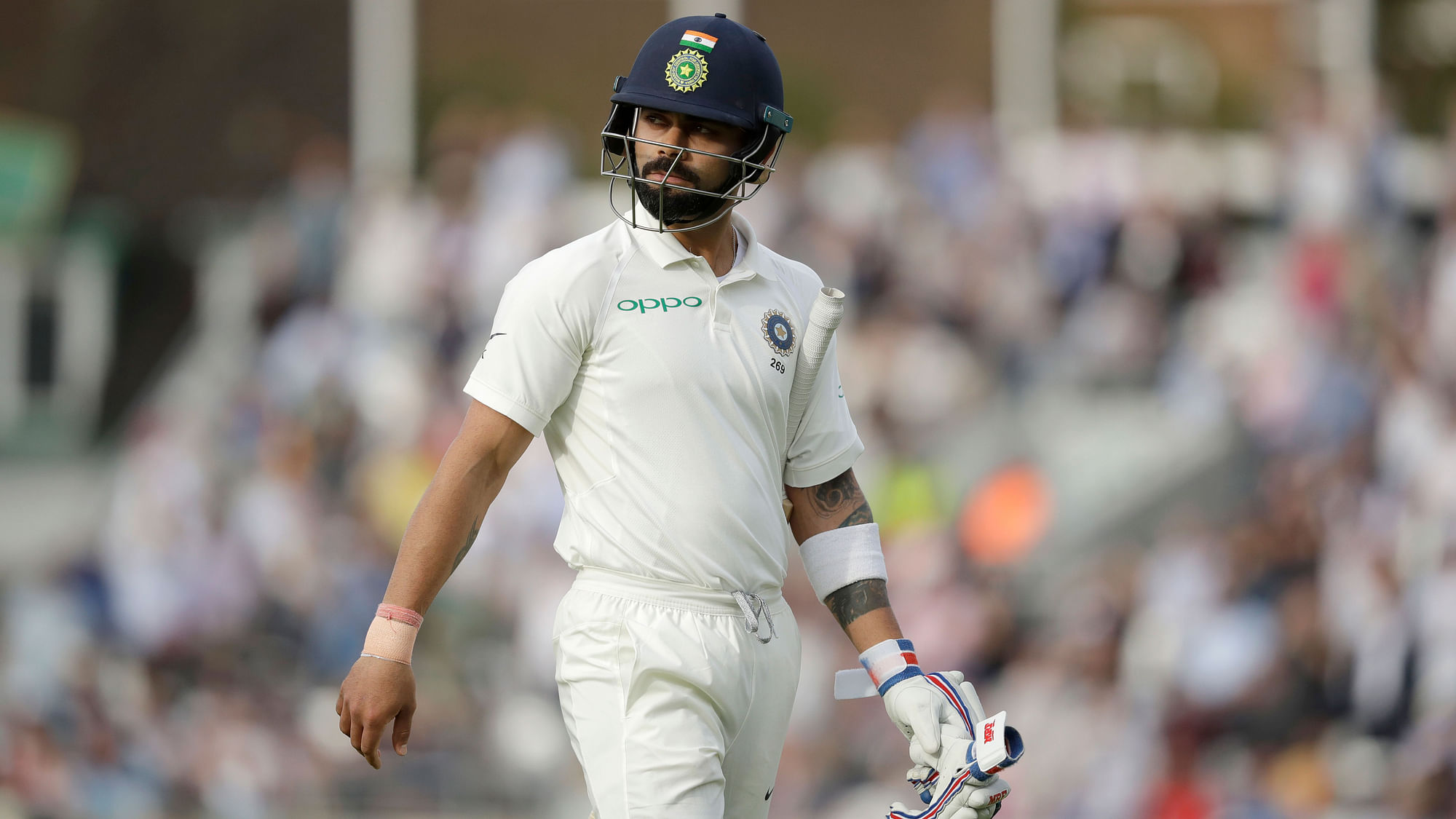 Virat Kohli fell for a duck in India’s fifth and final Test against England.