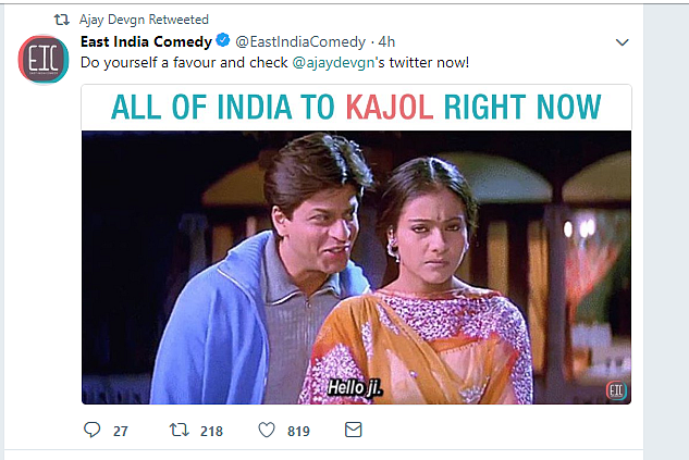 Kajol Responds to Ajay Devgn’s Twitter Prank