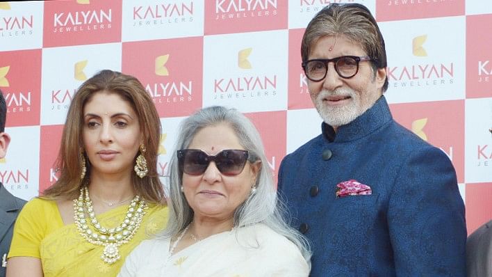 Amitabh Bachchan with wife Jaya and daughter Shweta Bachchan-Nanda.