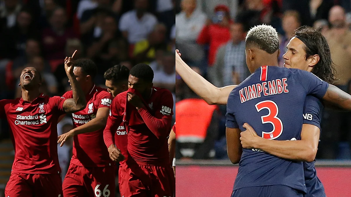 Liverpool (left) and Paris Saint-Germain.