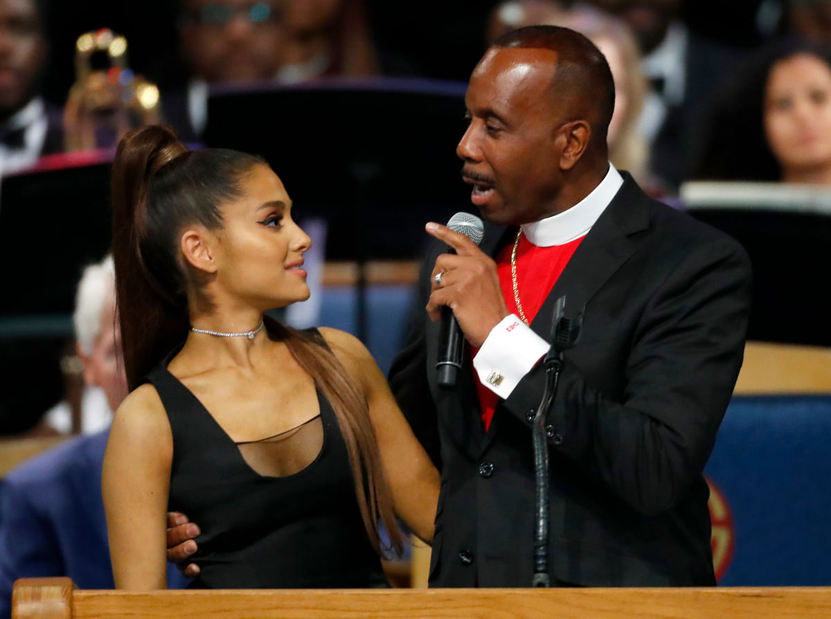 Ironically, it was Ariana who drew criticism for apparently wearing a skirt that was “too short” for a church.