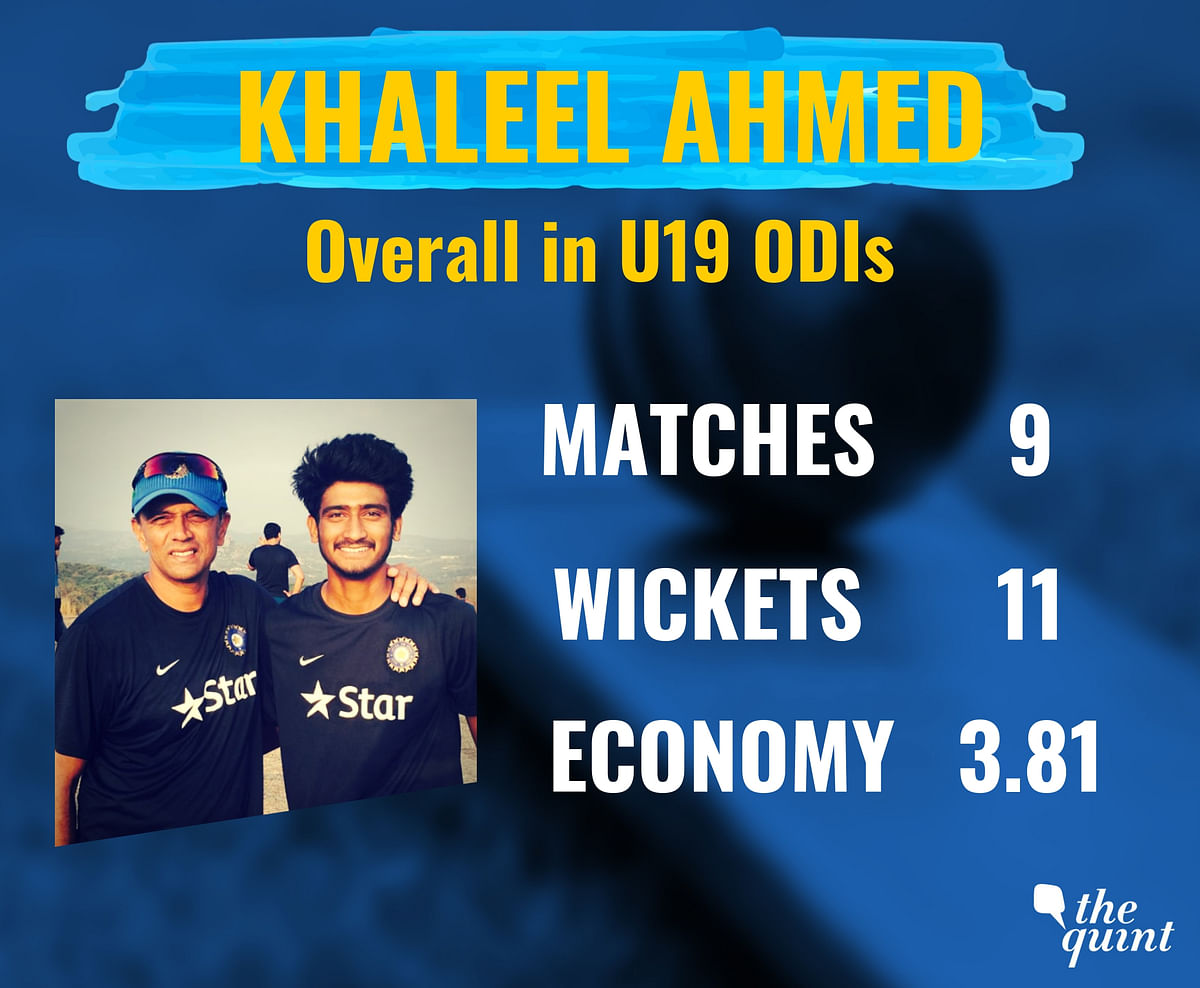 Twenty-year-old Khaleel Ahmed received  his India cap ahead of their Asia Cup opener against Hong Kong.