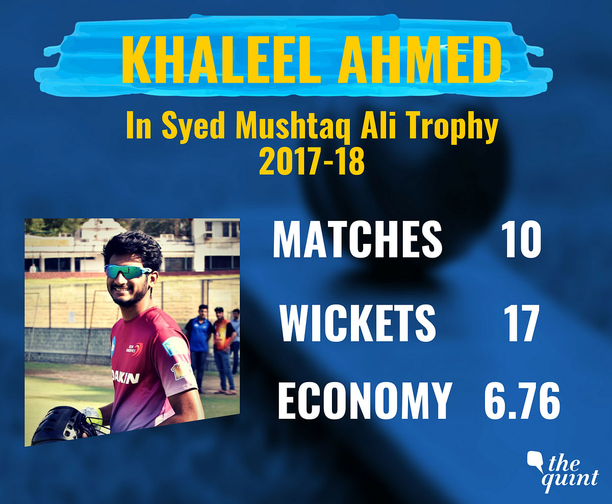 Twenty-year-old Khaleel Ahmed received  his India cap ahead of their Asia Cup opener against Hong Kong.