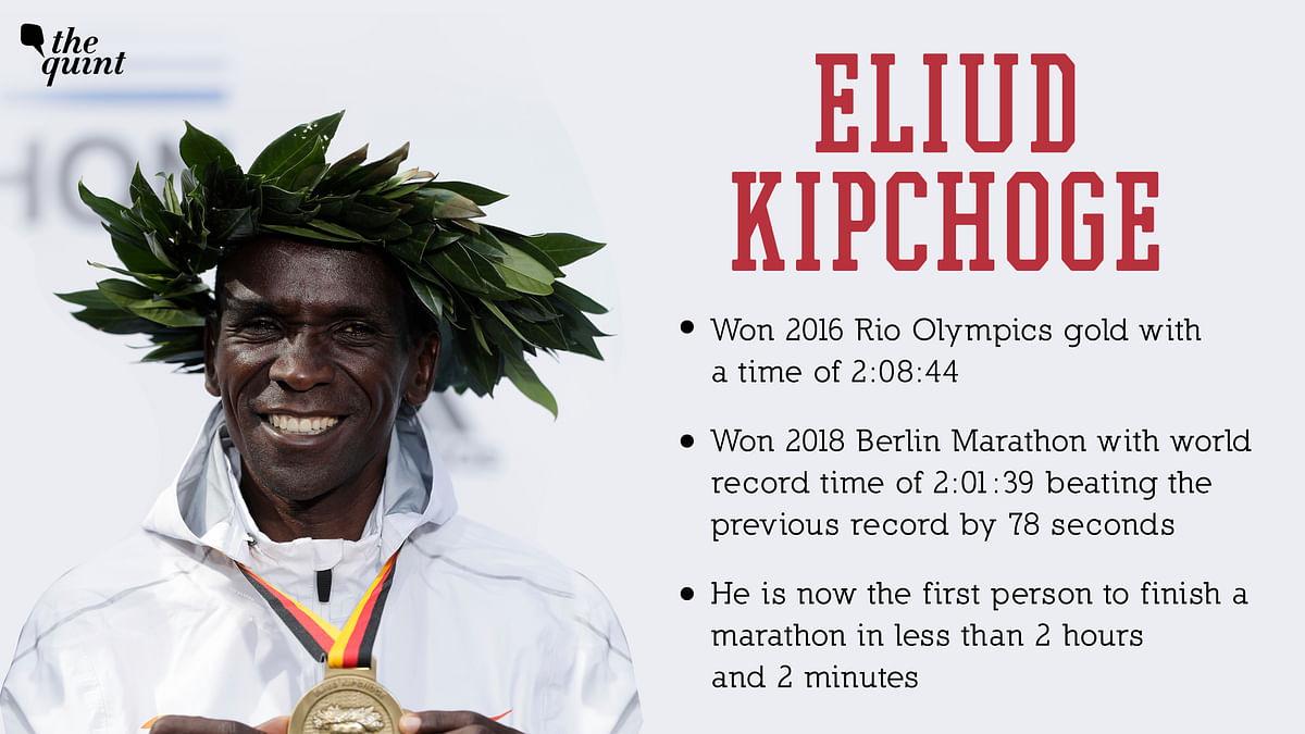 Infographics on Eliud Kipchoge who broke a four-year-old marathon world record in Berlin on Sunday. 