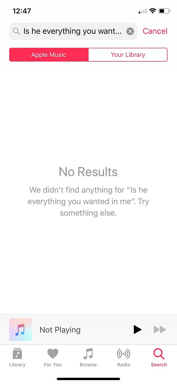 It was surprising that Apple Music couldn’t search What Goes Around!