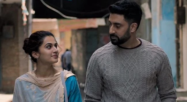 Taapsee Pannu with Abhishek Bachchan in <i>Manmarziyaan.</i>