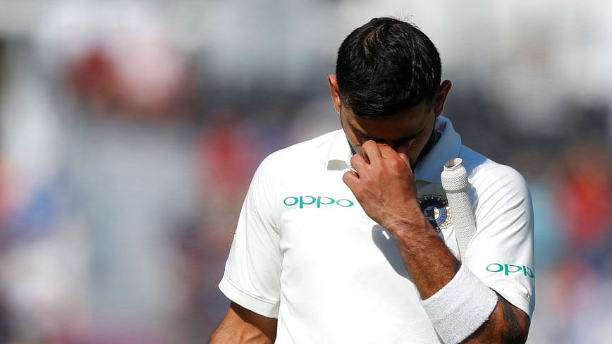 Virat Kohli is distraught after being dismissed on Day 4 of the fourth Test against England.