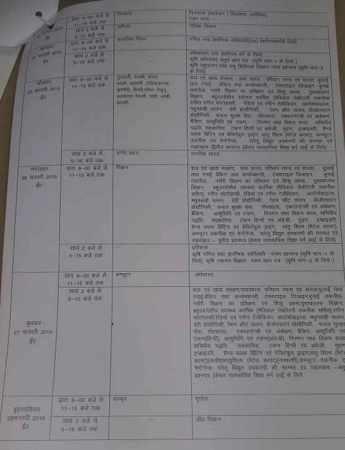 Schedule for Class 10 and 12 UP Board Exams Announced