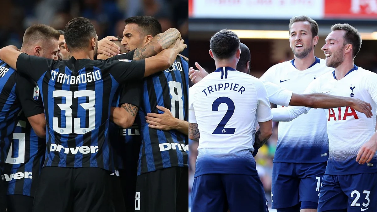Inter Milan (left) and Tottenham Hotspur.